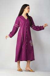 Elegance in bloom Jacquard Shirt dress